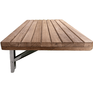 Wall Mount Fold Down Teak Shower Bench